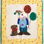clown with dog