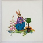 rabbit trimming plants