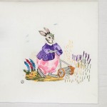 Lawn-mowing rabbit