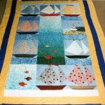 boats - single bed quilt - patchwork