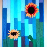 sunflowers - wallhanging - applique
